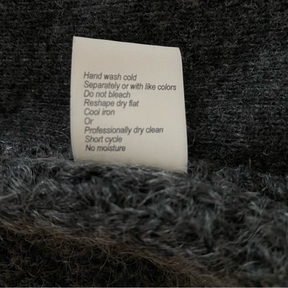 Stambecco Wool Mohair Cardigan Jacket Built-In Scarf Alpine European Style S - Picture 12 of 12